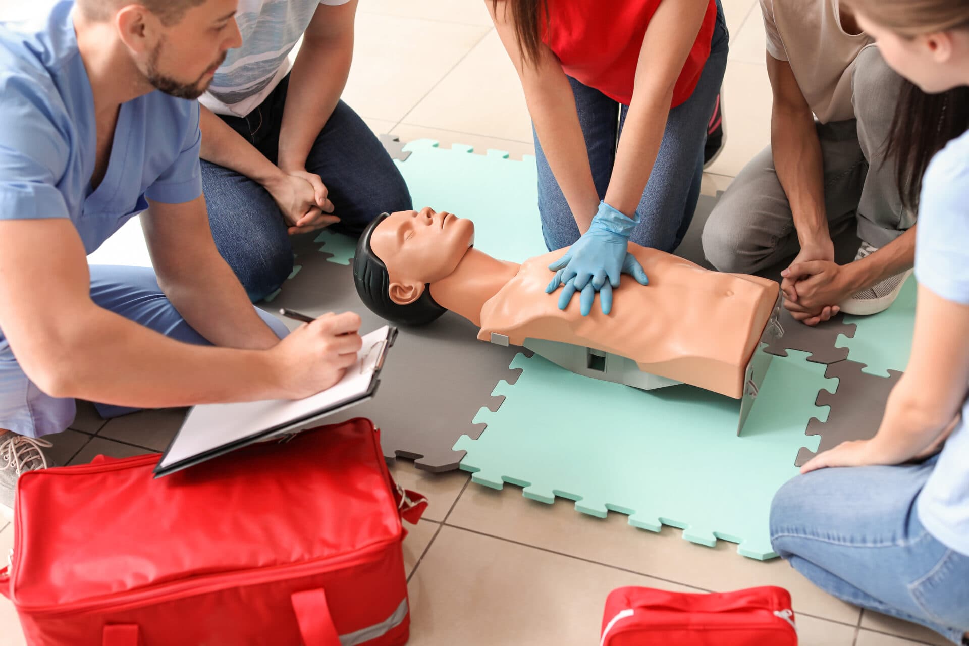 CPR instructor training session